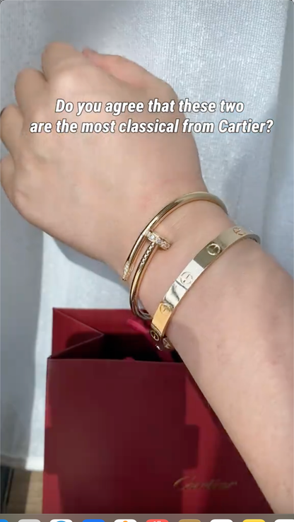 [Camiery] LOVE Classic & JUSTE Diamond Bracelet Stack Set