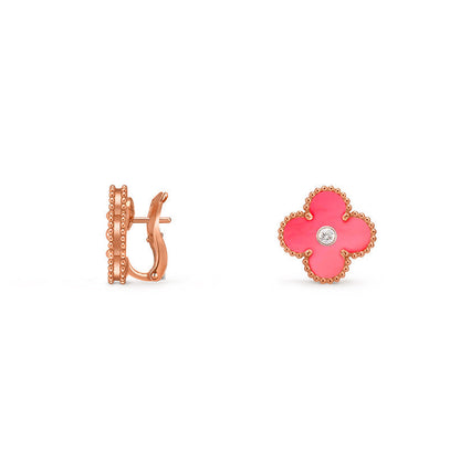 [Camiery]CLOVER 15MM MOP DIAMOND EARRINGS COLLECTION