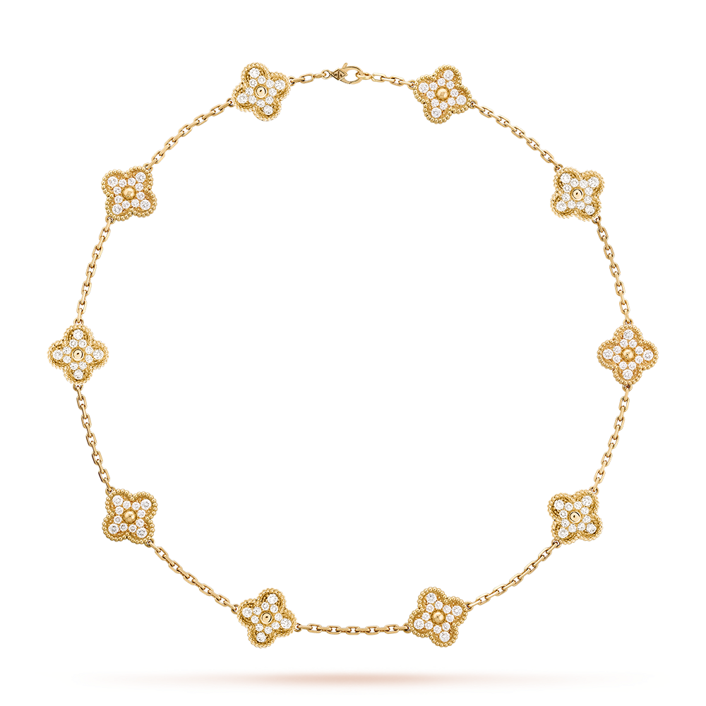 [Camiery]CLOVER 10 MOTIFS DIAMOND NECKLACE