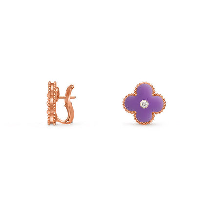 [Camiery]CLOVER 15MM MOP DIAMOND EARRINGS COLLECTION