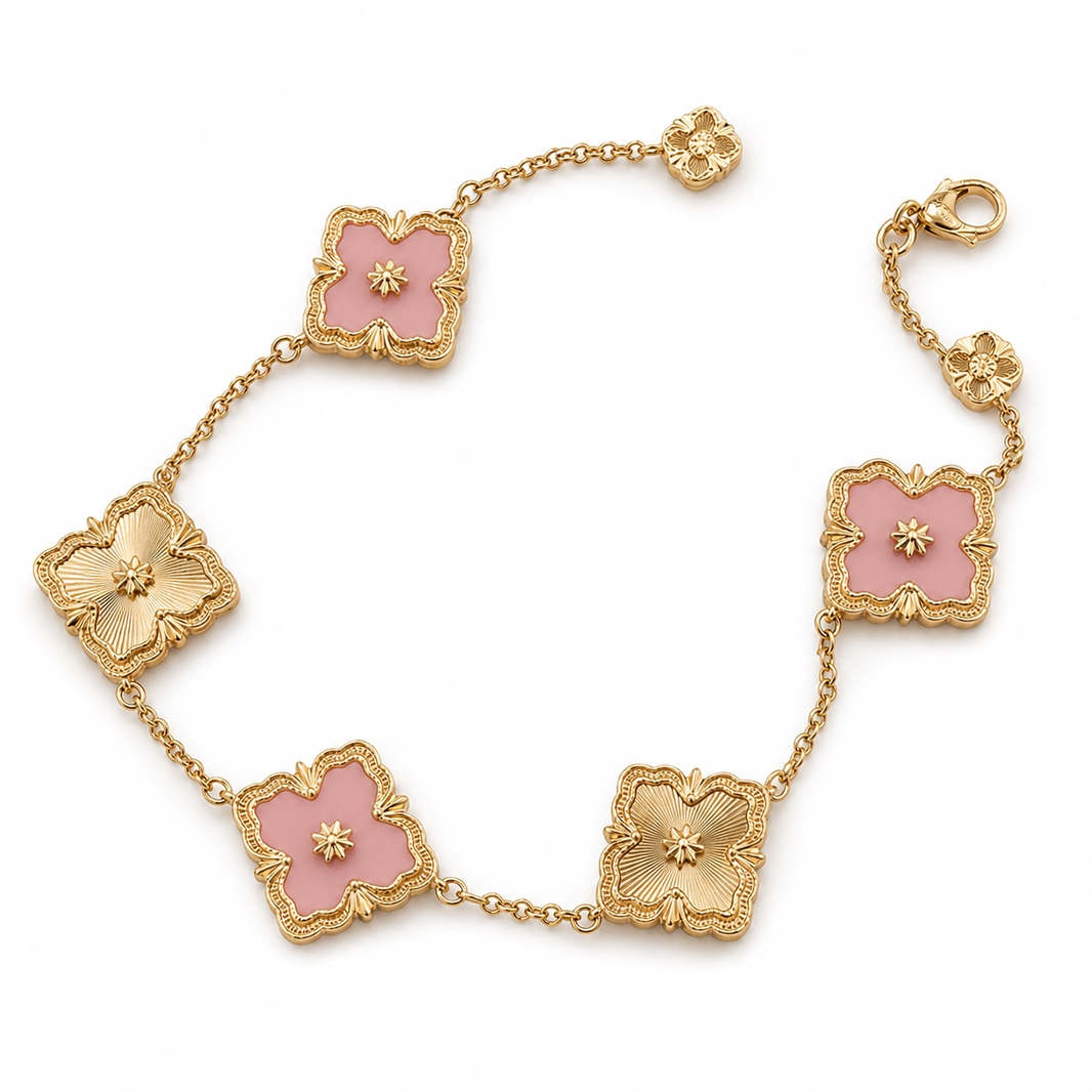 [Camiery JEWELRY] OPERA 5 MOTIFS TULLE ENAMEL BRACELET