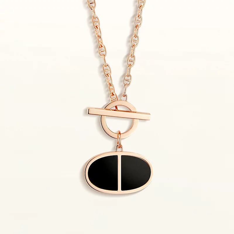 [Camiery]CHAINE VERSO BLACK CERAMIC NECKLACE
