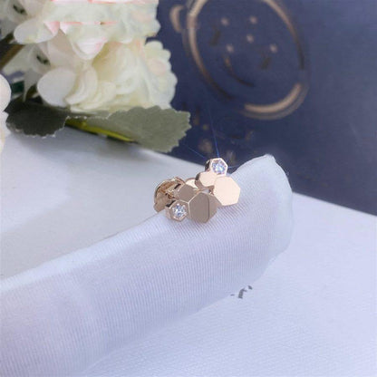 [Camiery]BEE LOVE PINK GOLD DIAMOND EARRINGS