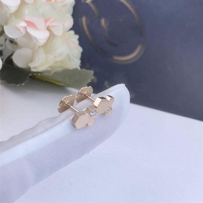 [Camiery]BEE LOVE PINK GOLD DIAMOND EARRINGS
