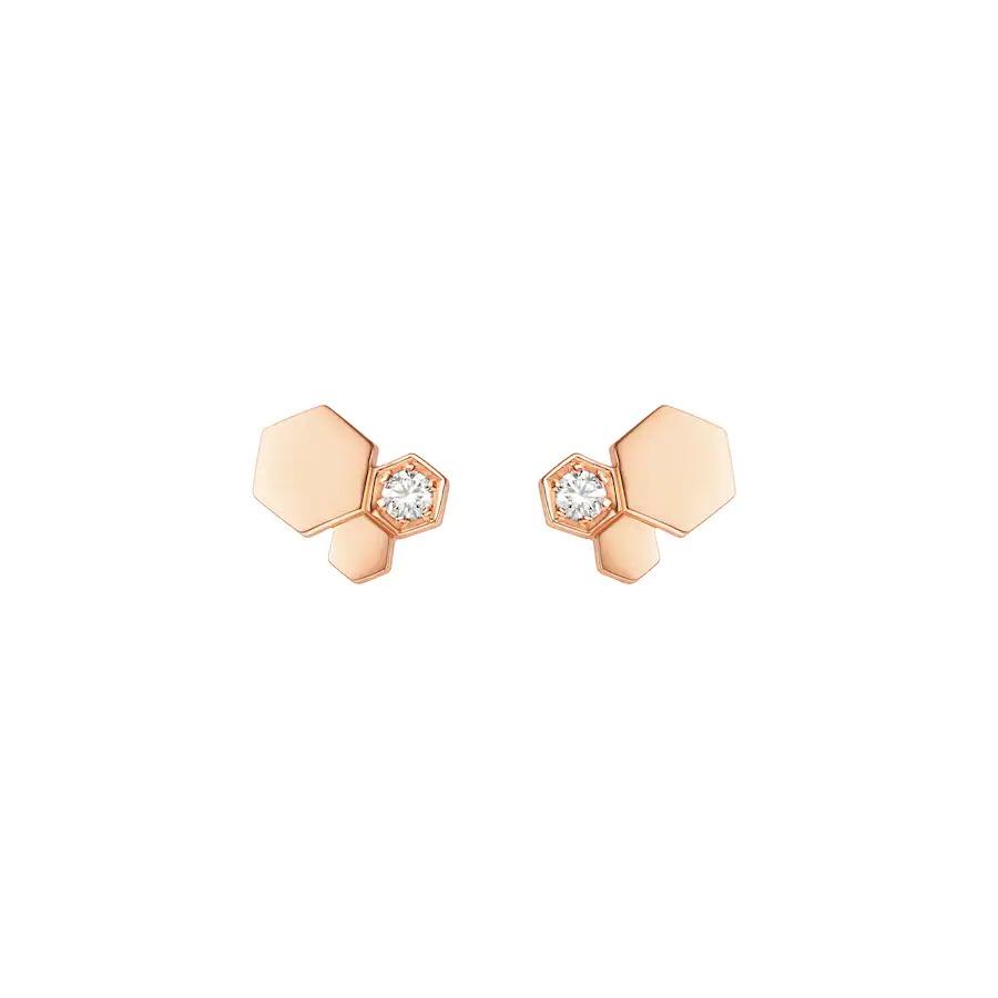 [Camiery]BEE LOVE PINK GOLD DIAMOND EARRINGS