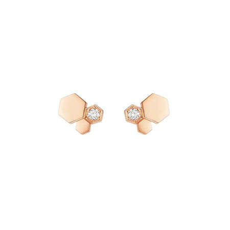 [Camiery]BEE LOVE PINK GOLD DIAMOND EARRINGS