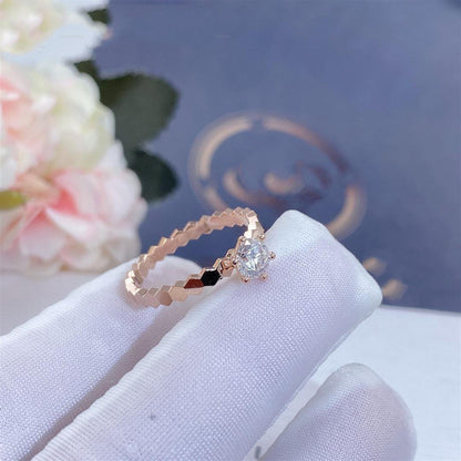 [Camiery]BEE LOVE RING PINK GOLD 1 DIAMOND