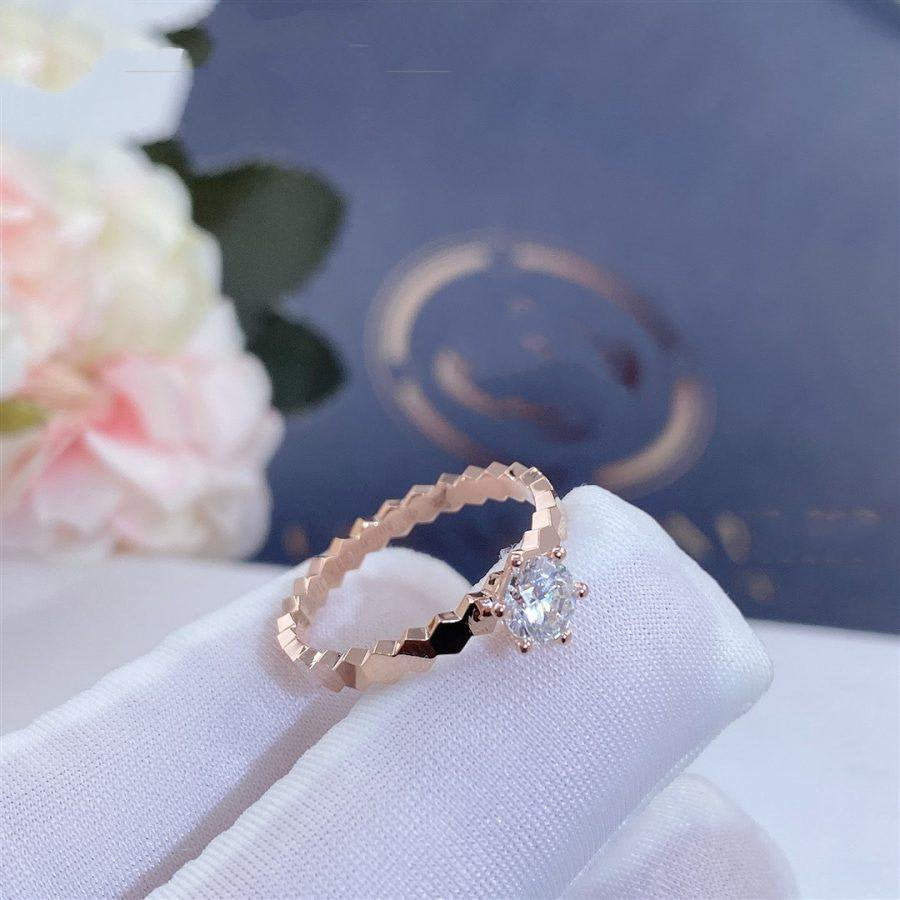 [Camiery]BEE LOVE RING PINK GOLD 1 DIAMOND
