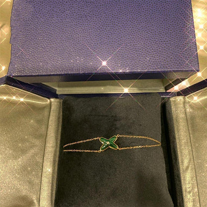 [Camiery]JEUX BRACELET MALACHITE PINK GOLD 1 DIAMOND