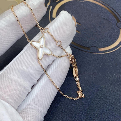 [Camiery]JEUX BRACELET WHITE MOP PINK GOLD 1 DIAMOND