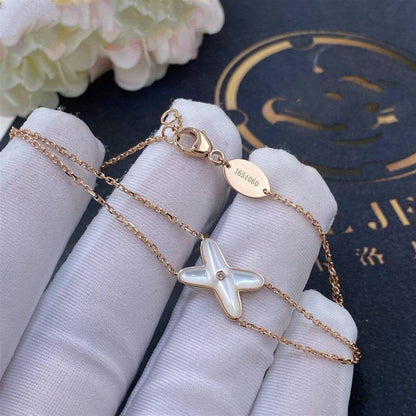 [Camiery]JEUX BRACELET WHITE MOP PINK GOLD 1 DIAMOND
