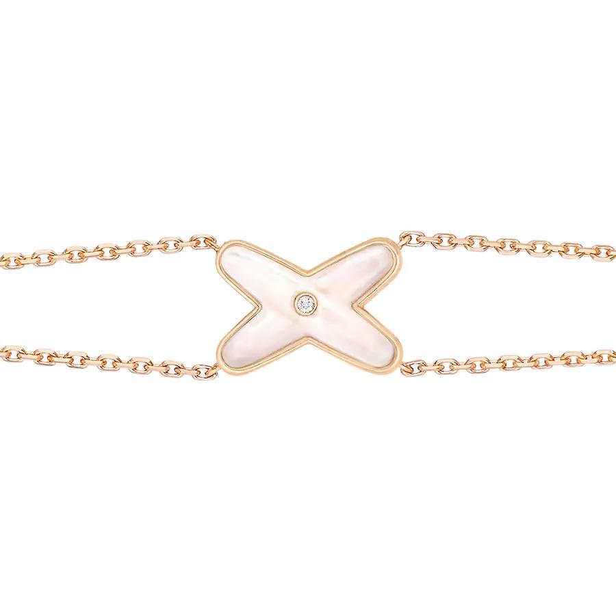 [Camiery]JEUX BRACELET WHITE MOP PINK GOLD 1 DIAMOND