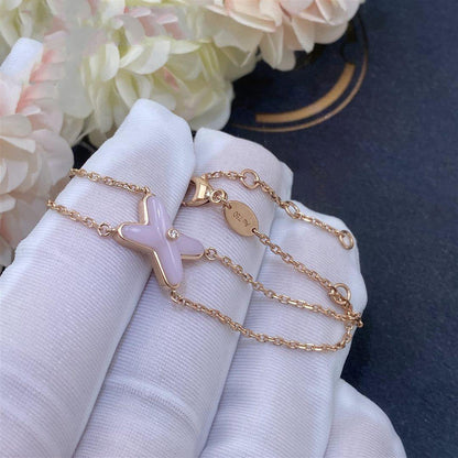 [Camiery]JEUX BRACELET PINK MOP PINK GOLD 1 DIAMOND