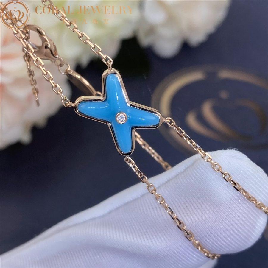 [Camiery]JEUX BRACELET TURQUOISE PINK GOLD 1 DIAMOND
