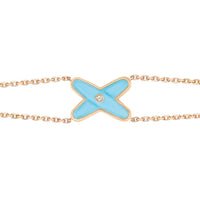 [Camiery]JEUX BRACELET TURQUOISE PINK GOLD 1 DIAMOND