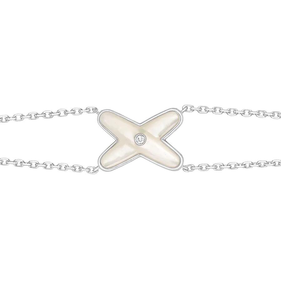 [Camiery]JEUX BRACELET WHITE MOP SILVER 1 DIAMOND