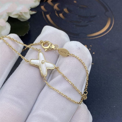 [Camiery]JEUX BRACELET WHITE MOP GOLD 1 DIAMOND