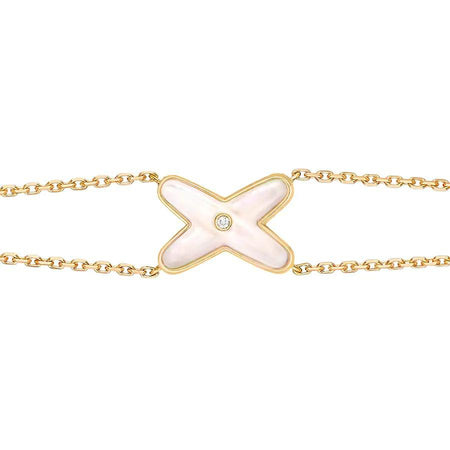 [Camiery]JEUX BRACELET WHITE MOP GOLD 1 DIAMOND