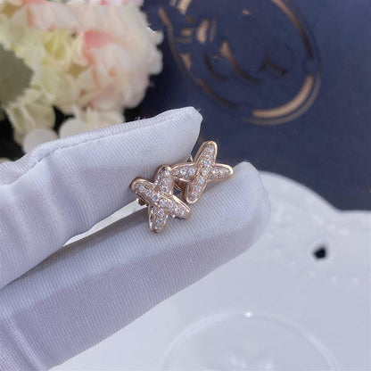 [Camiery]JEUX DE PINK GOLD DIAMOND EARRINGS