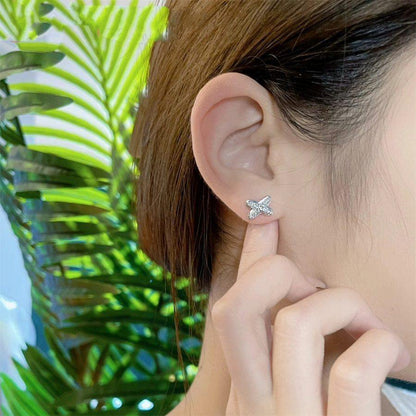 [Camiery]JEUX DE SILVER DIAMOND EARRINGS