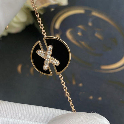 [Camiery]JEUX DE BRACELET ONYX PINK GOLD DIAMOND