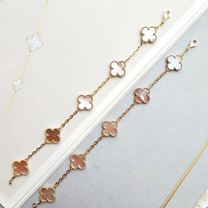 [Camiery] CLOVER 5 MOTIFS  PINK MOP BRACELET COLLECTION