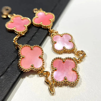 [Camiery] CLOVER 5 MOTIFS  PINK MOP BRACELET COLLECTION
