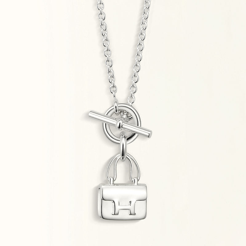 [Camiery]POP H PEDANT SILVER NECKLACE