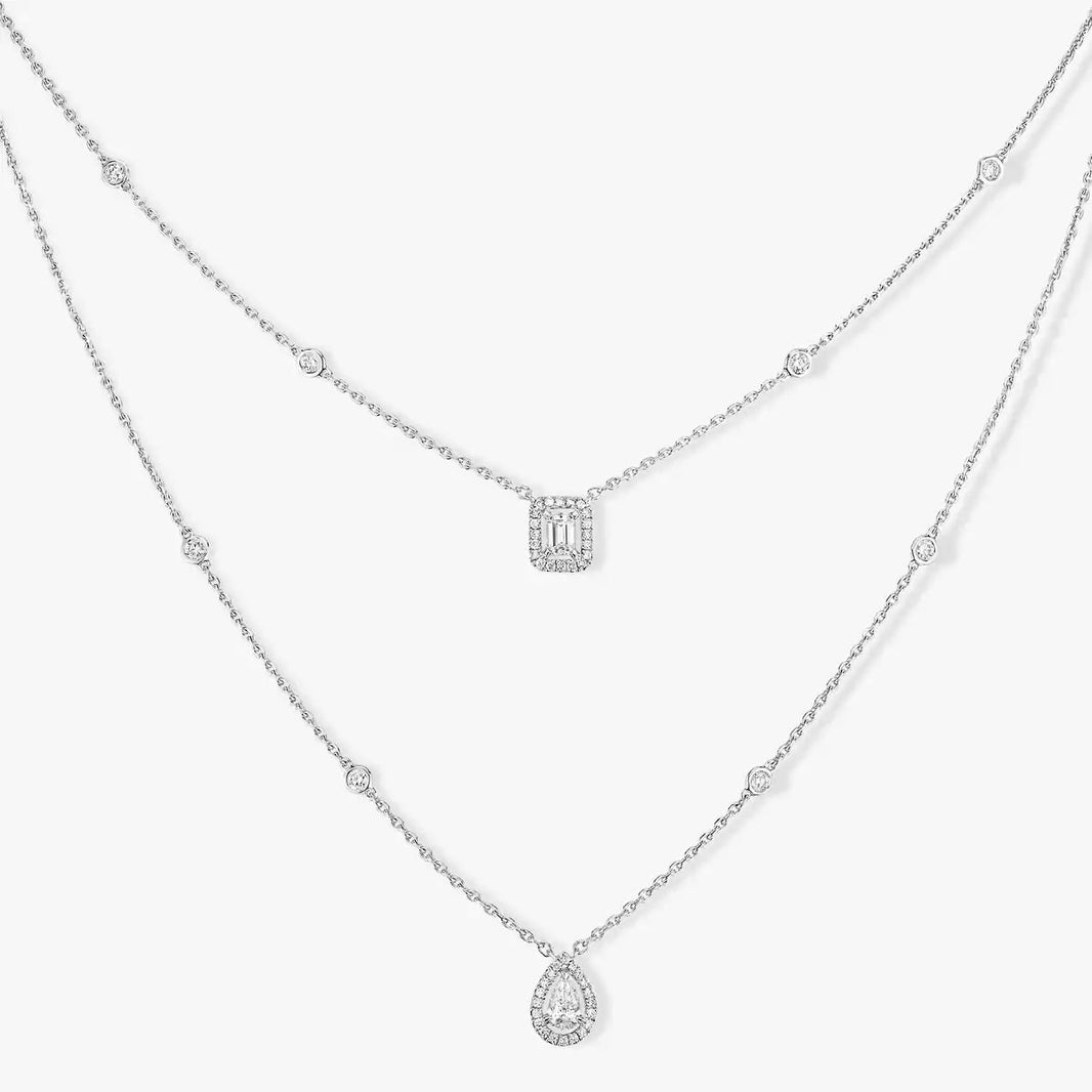 [Camiery]Diamond Necklace My Twin 2 Rows