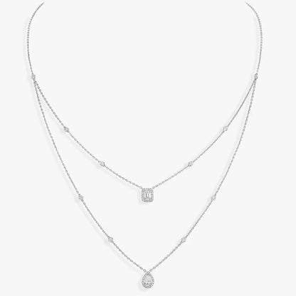 [Camiery]Diamond Necklace My Twin 2 Rows