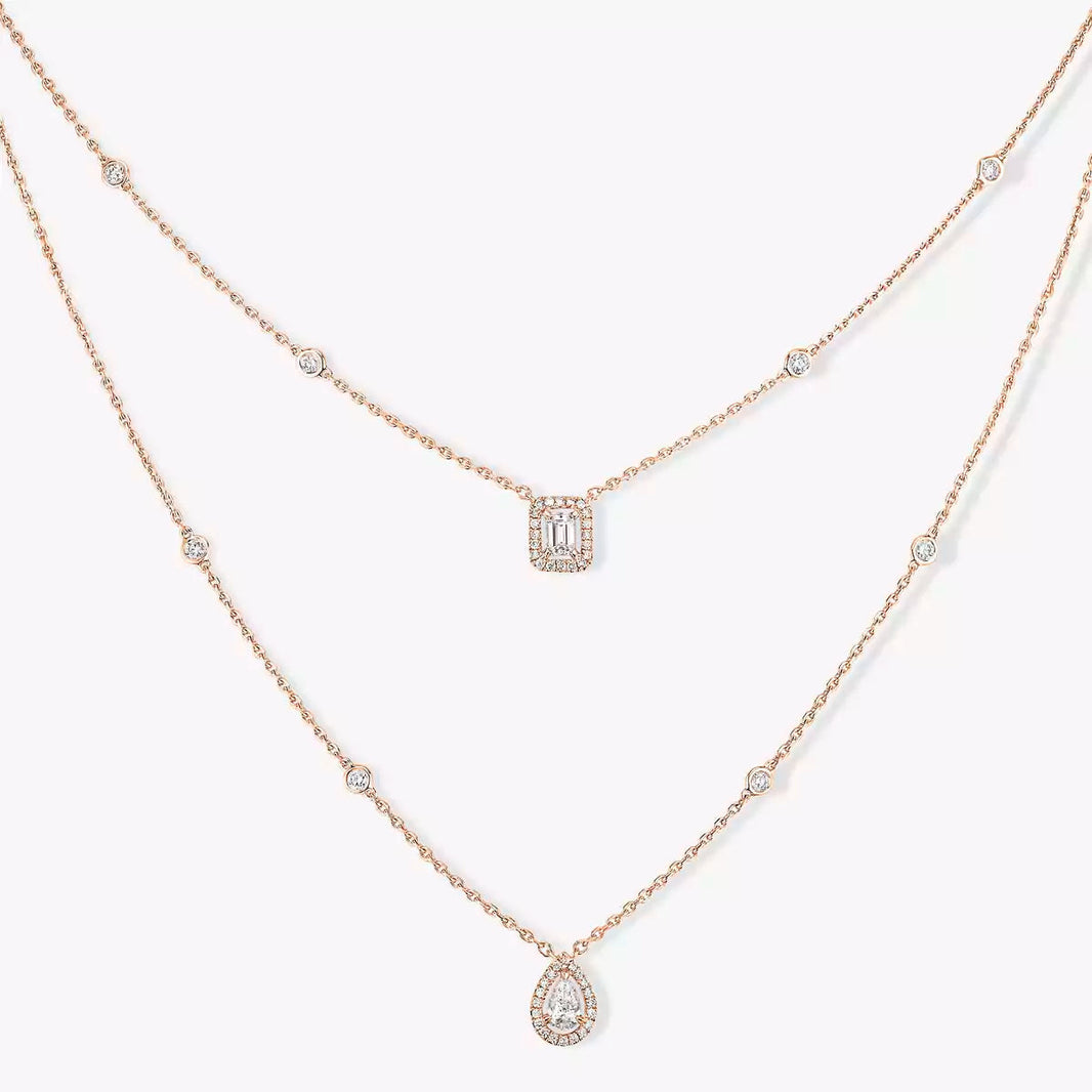 [Camiery]Diamond Necklace My Twin 2 Rows