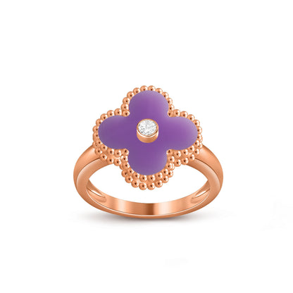 [Camiery]CLOVER DIAMOND RING ROSE GOLD COLLECTION