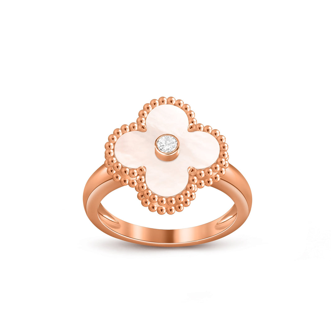 [Camiery]CLOVER DIAMOND RING ROSE GOLD COLLECTION