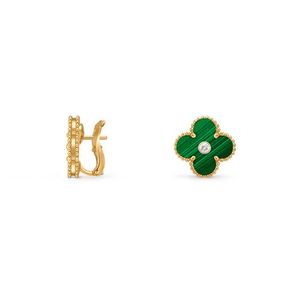 [Camiery]CLOVER 15MM MOP DIAMOND EARRINGS COLLECTION