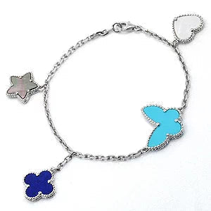 [Camiery]LUCKY SPRING SILVER BRACELET 4 MOTIF