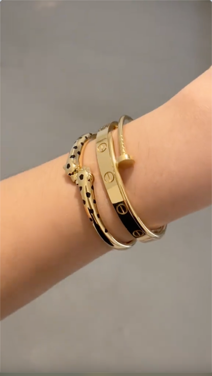 [Camiery] Panthère & LOVE  & JUSTE  Diamond Bracelet Stack Set