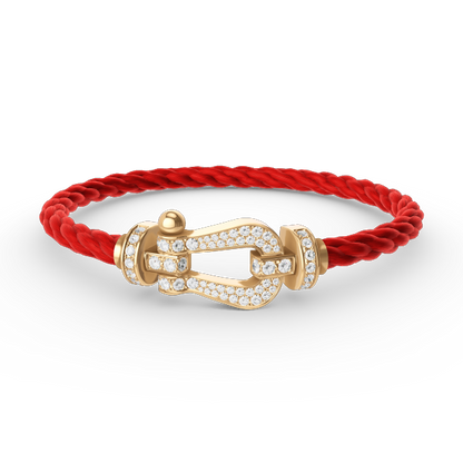 [Camiery]FORCE LARGE HORSESHOE FULL DIAMOND BRACELET GOLD