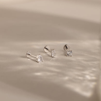 Mixed Diamond Flat Back Stud Set