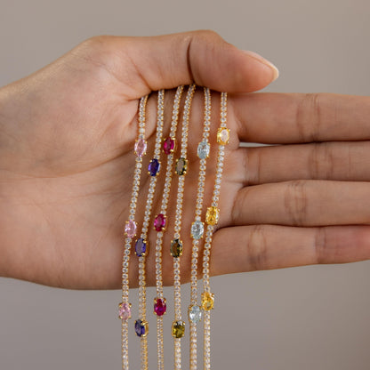 Diamond Birthstone Tennis Bracelet