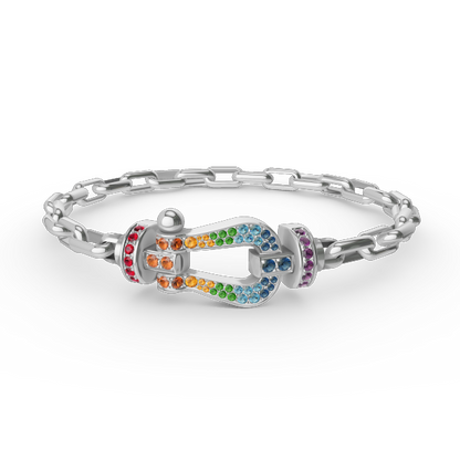 [Camiery]FORCE LARGE HORSESHOE CLASP  METAL BRACELET