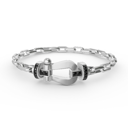 [Camiery]FORCE LARGE HORSESHOE CLASP  METAL BRACELET