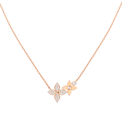 [Camiery]STAR BLOSSOM NECKLACE PINK GOLD DIAMONDS