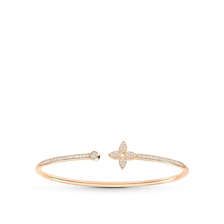 [Camiery]IDYLLE PINK GOLD OPEN BRACELET DIAMOND PAVED