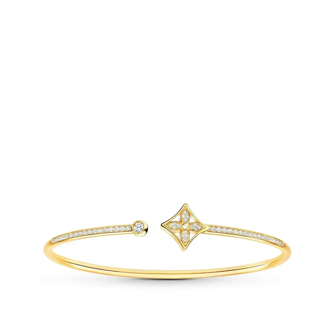 [Camiery]IDYLLE GOLD OPEN BRACELET DIAMOND PAVED