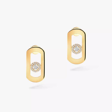 [Camiery]So Move Diamond Earrings in Yellow Gold
