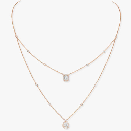 [Camiery]MY TWIN 2 ROW DIAMOND NECKLACE