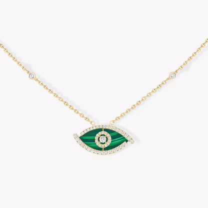 [Camiery]Lucky Eye Diamond Necklace in Rose Gold and Turquoise