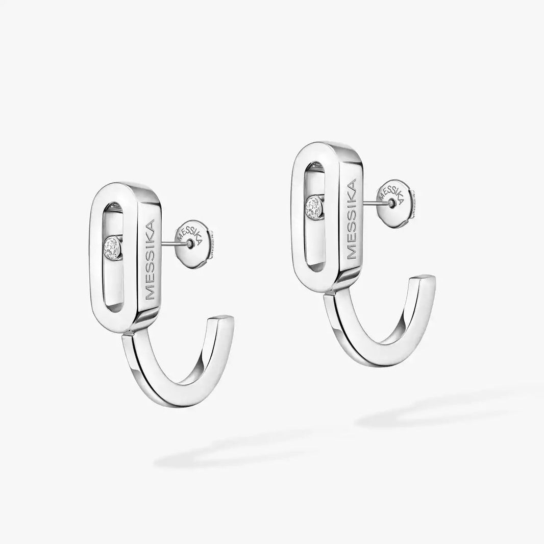 [Camiery]Diamond Mini Hoop Earrings Move Classique
