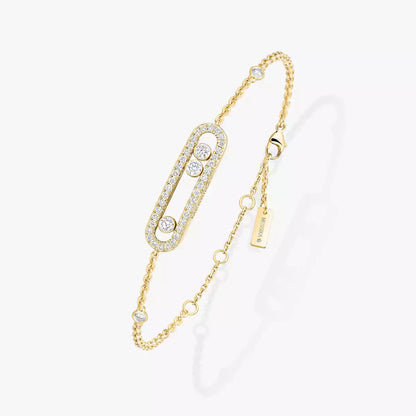 [Camiery] LOVE & JUSTE Baby Move Diamond Bracelet Stack Set