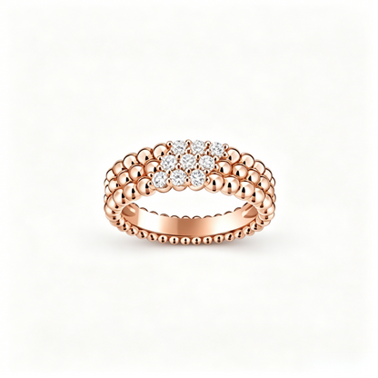 [Camiery] THREE-ROW DIAMOND RING